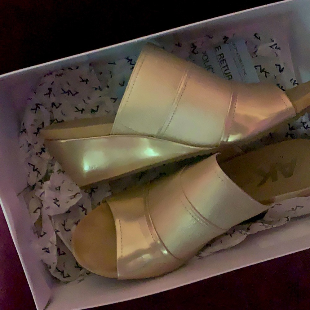 Sandals size 10 looks new Ann Klein Sport gold